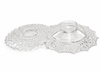 3.5 Inch Clear Plastic Ornament Base Cake Topper 12 Pieces