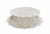 3.5 Inch White Plastic Ornament Base Cake Topper 12 Pieces