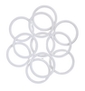 3 inch White Plastic Acrylic Rings 5/16 inch Thick 12 Pieces