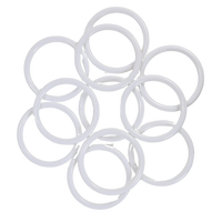 3 inch White Plastic Acrylic Rings 5/16 inch Thick 12 Pieces