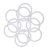 3 inch White Plastic Acrylic Rings 5/16 inch Thick 12 Pieces