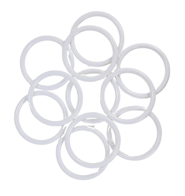 4 inch White Plastic Acrylic Craft Rings 5/16 inch Thick 12 Pieces