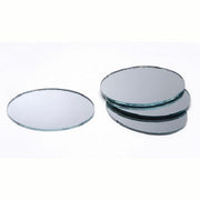 2 x 3 inch Small Craft Oval Mirrors Bulk 24 Pieces 