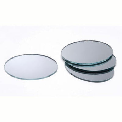 2 x 3 inch Small Craft Oval Mirrors Bulk 24 Pieces 
