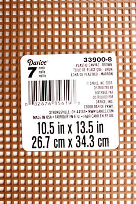 7 Mesh Count Brown Plastic Canvas Sheet Bulk 10.5 x 13.5 Inch (12 Sheets)