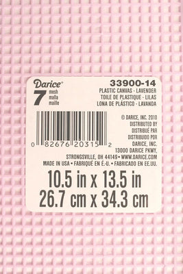 7 Mesh Count Pink Plastic Canvas Sheet 10.5 x 13.5 Inch 12 Sheets