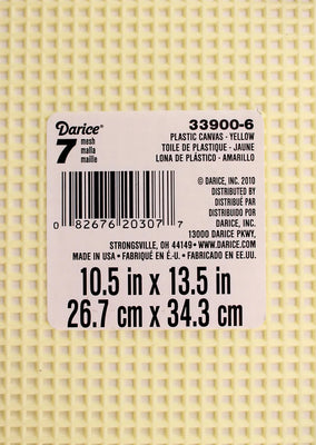 7 Mesh Count Yellow Plastic Canvas Sheet Bulk 10.5 x 13.5 Inch (12 Sheets)