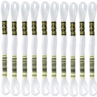 DMC Embroidery Floss Number B5200 Snow White Bulk 8.7 Yards 12 Skeins