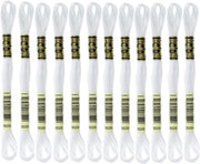 DMC Embroidery Floss Number B5200 Snow White Bulk 8.7 Yards 12 Skeins