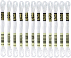 DMC Embroidery Floss Number B5200 Snow White Bulk 8.7 Yards 12 Skeins