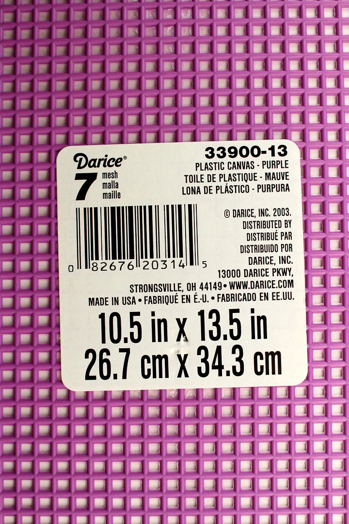7 Mesh Count Purple Plastic Canvas Sheets 10.5 x 13.5 Inch 12 Sheet
