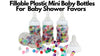 4.25 Fillable Plastic Mini Baby Bottles White Cap 12 Pieces Baby Shower Shower Favors