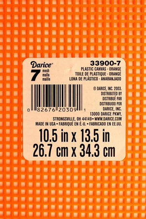 7 Mesh Count Orange Plastic Canvas Sheets Bulk 10.5 x 13.5 Inch 12 Sheet