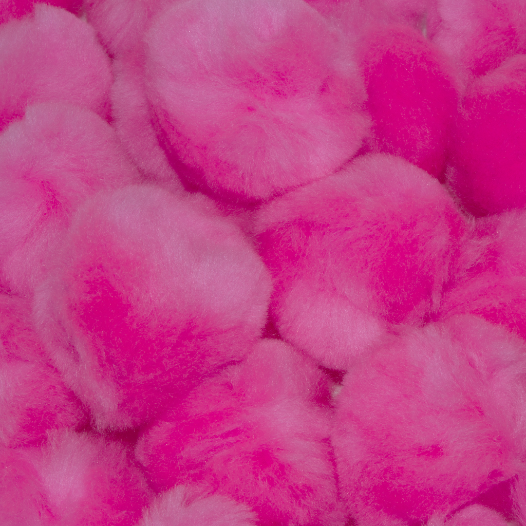 Pink Spom 1 inch Pink Small Craft Pom Poms 100 Pieces | artcovecrafts.com