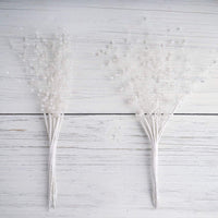 White Beaded Pearl Sprays 12 Pieces - artcovecrafts.com