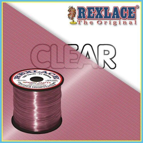 Clear Raspberry Plastic Rexlace 100 Yard Roll - artcovecrafts.com