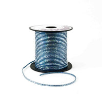 Blue Holographic Plastic Craft Lace Lanyard Gimp String Bulk 50 Yard Roll