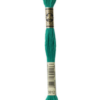 DMC 6 Strand Embroidery Floss Cotton Thread 3812 Very Dk Seagreen 8.7 Yards 1 Skein