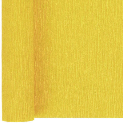 Canary Yellow Crepe Paper Sheets Folds 20 inch. X 8 ft.