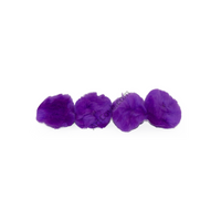 1 inch Purple Small Craft Pom Poms 100 Pieces - artcovecrafts.com