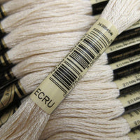 DMC 6 Strand Embroidery Floss Cotton Thread Bulk Ecru 8.7 Yards 12 Skeins