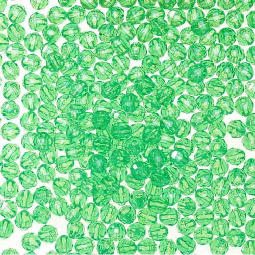 8mm Faceted Plastic Beads Transparent Mint Green Bulk 1,000 Pieces - artcovecrafts.com