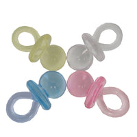 0.5 x 0.75 Inch Plastic Mini Clear Blue Baby Pacifiers Bulk 144 Pieces