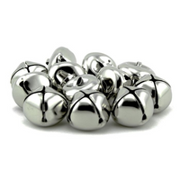 1.5 x 1.25 Inch Extra Large Giant Jumbo Craft Silver Jingle Bells Bulk 
