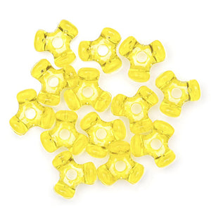 11 mm Acrylic Acid Yellow Tri Beads 1,000 Pieces - artcovecrafts.com