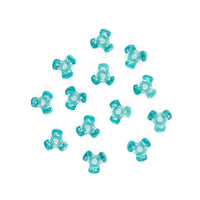 11 mm Acrylic Aqua Tri Beads Bulk 1,000 Pieces - artcovecrafts.com