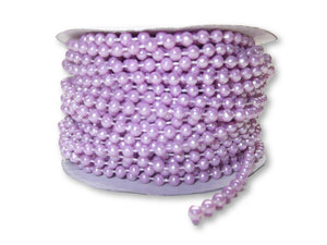 4mm Lavender Plastic Fused Pearls Garland Strands for Decorating & Crafts 24 Yards - artcovecrafts.com