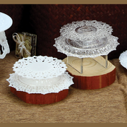 3.5 Inch White Plastic Ornament Base Cake Topper 