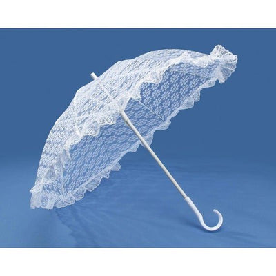 15 Inch White Parasol Lace Umbrella