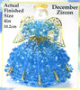 December Birthstone Angel Christmas Ornament Kit - artcovecrafts.com