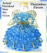 December Birthstone Angel Christmas Ornament Kit - artcovecrafts.com