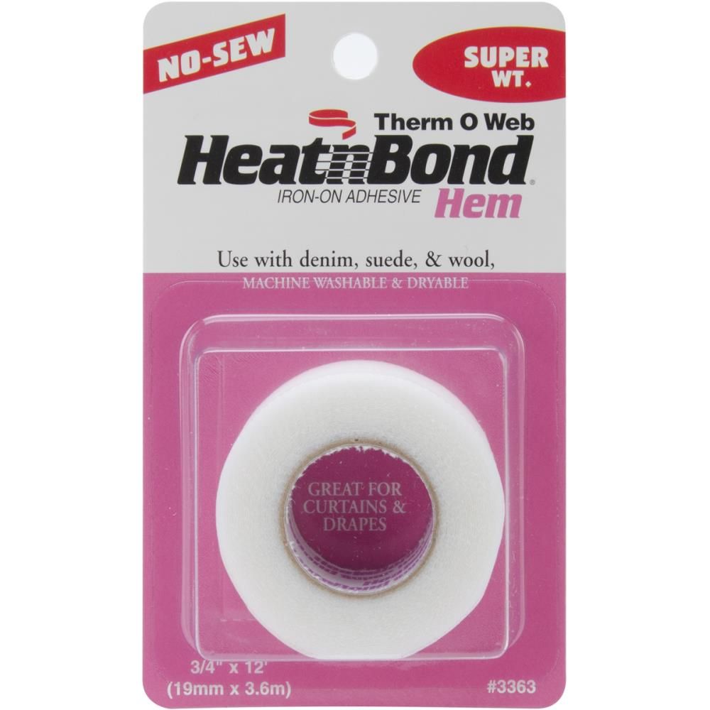 Craft Heat N Bond Hem Iron-on Adhesive. No-sew Hem. for Heavy Fabrics.  Super Strength. 