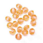 6mm Transparent Orange Rondelle Faceted Beads 480 Pieces - artcovecrafts.com