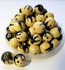 18mm 0.70 inch Small Natural Wood Doll Head Beads with Faces 100 Pieces - artcovecrafts.com