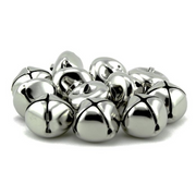 1 Inch 25mm Silver Craft Jingle Bells Charms 48 Pieces - artcovecrafts.com