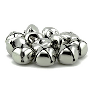 1 Inch Silver Craft Jingle Bells 18 Pieces - artcovecrafts.com