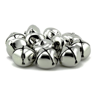 1 Inch 25mm Silver Craft Jingle Bells Bulk 100 Pieces - artcovecrafts.com