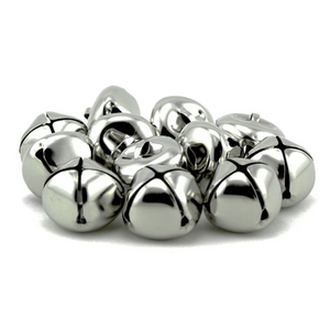 1.5 Inch 36mm Extra Large Giant Jumbo Silver Craft Jingle Bells Bulk 100 Pieces - artcovecrafts.com