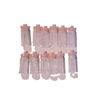 1 inch Mini Plastic Milk Baby Bottle Pink Caps 144 Pieces