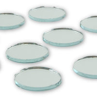1 inch Small Craft Mini Round Mirrors Bulk 50 Pieces Mirror Small Mosaic Tiles - artcovecrafts.com
