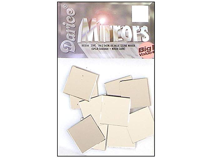 1 Inch Glass Mini Small Square Mirrors 25 Pieces Mosaic Mirror Tiles ...
