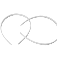 0.25 inch Wide White Plain Plastic Headbands Bulk  wholesale