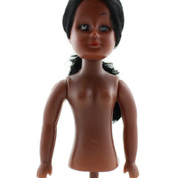 5 inch Plastic Craft Doll -Half Body Doll Pick- Black Skin 1 Piece - artcovecrafts.com