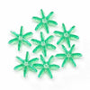 25mm Transparent Mint Starflake Beads 144 Pieces - artcovecrafts.com
