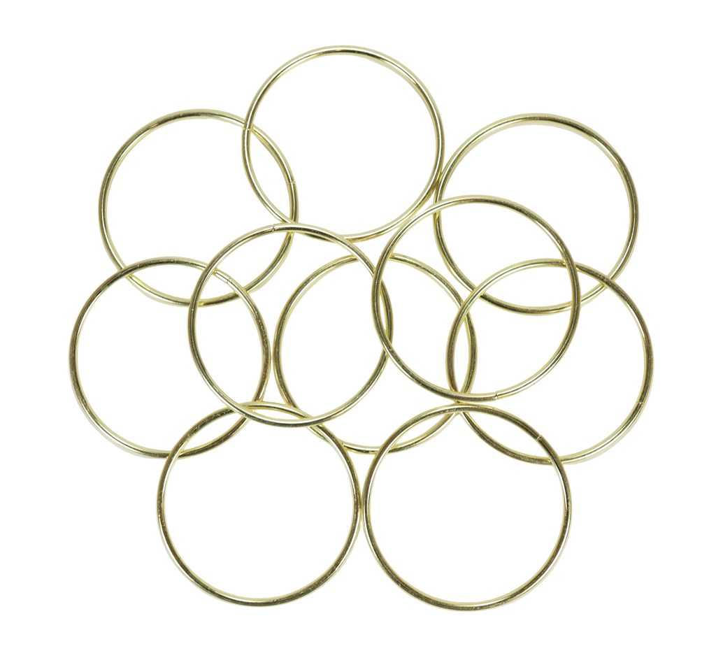 2.5 Inch Gold Metal Rings for Crafts Bulk 10 Pieces