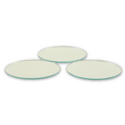 2.5 inch Glass Craft Small Round Mirrors 3 Pieces Mirror Mosaic Tiles - artcovecrafts.com